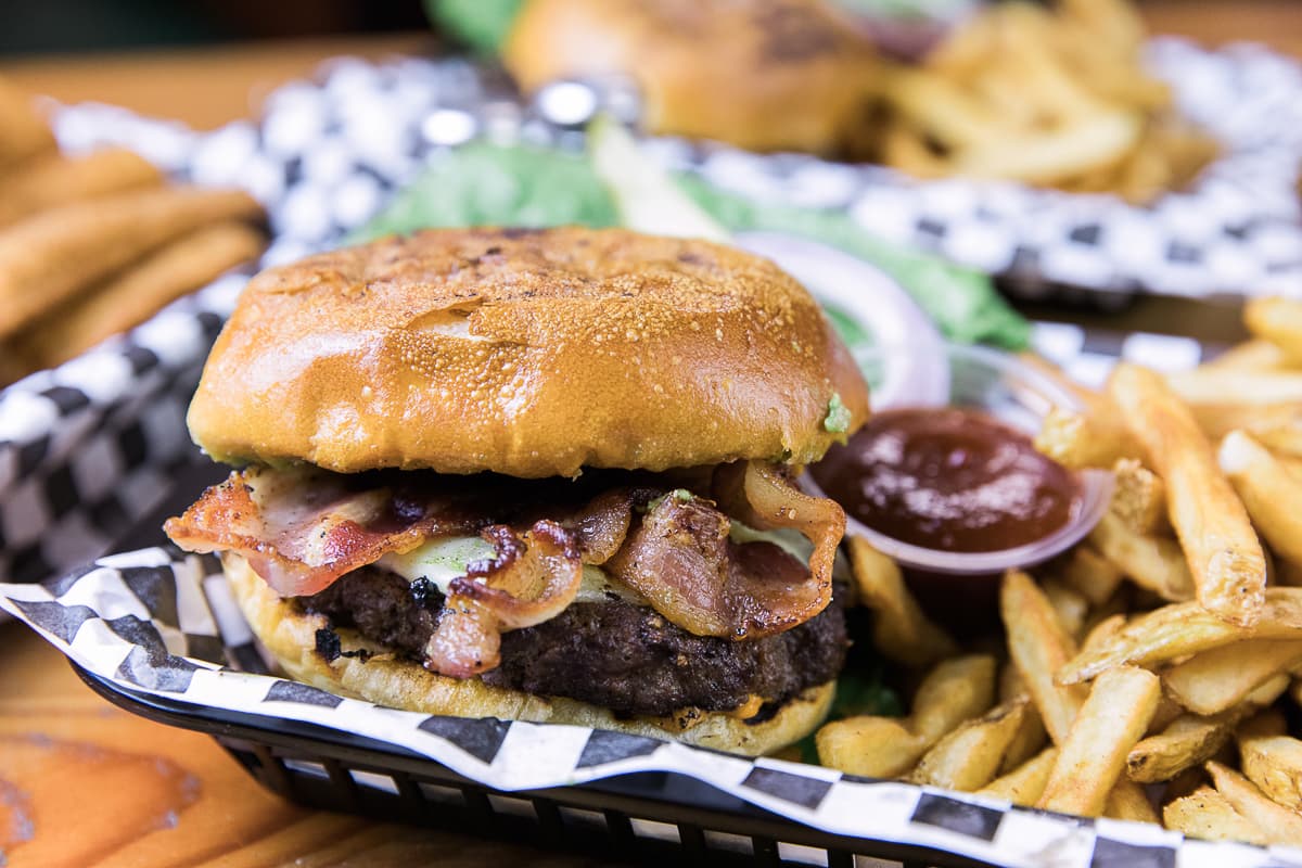 Amigo Burger at Amigos Burgers and Beer (Credit: Taylor Noel Photography)