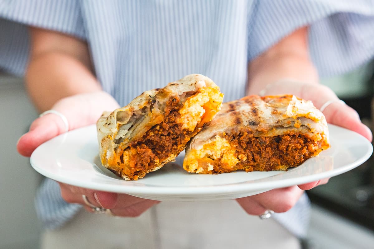 Breakfast burrito from Barista del Barrio (Credit: Jackie Tran)