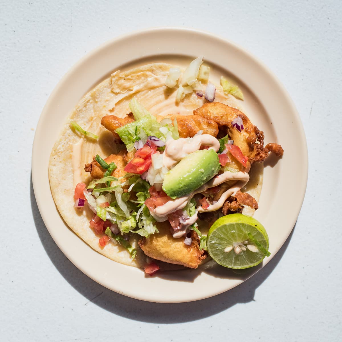 Taco Pescado Capeado at Cocteleria La Palma (Credit: Jackie Tran)