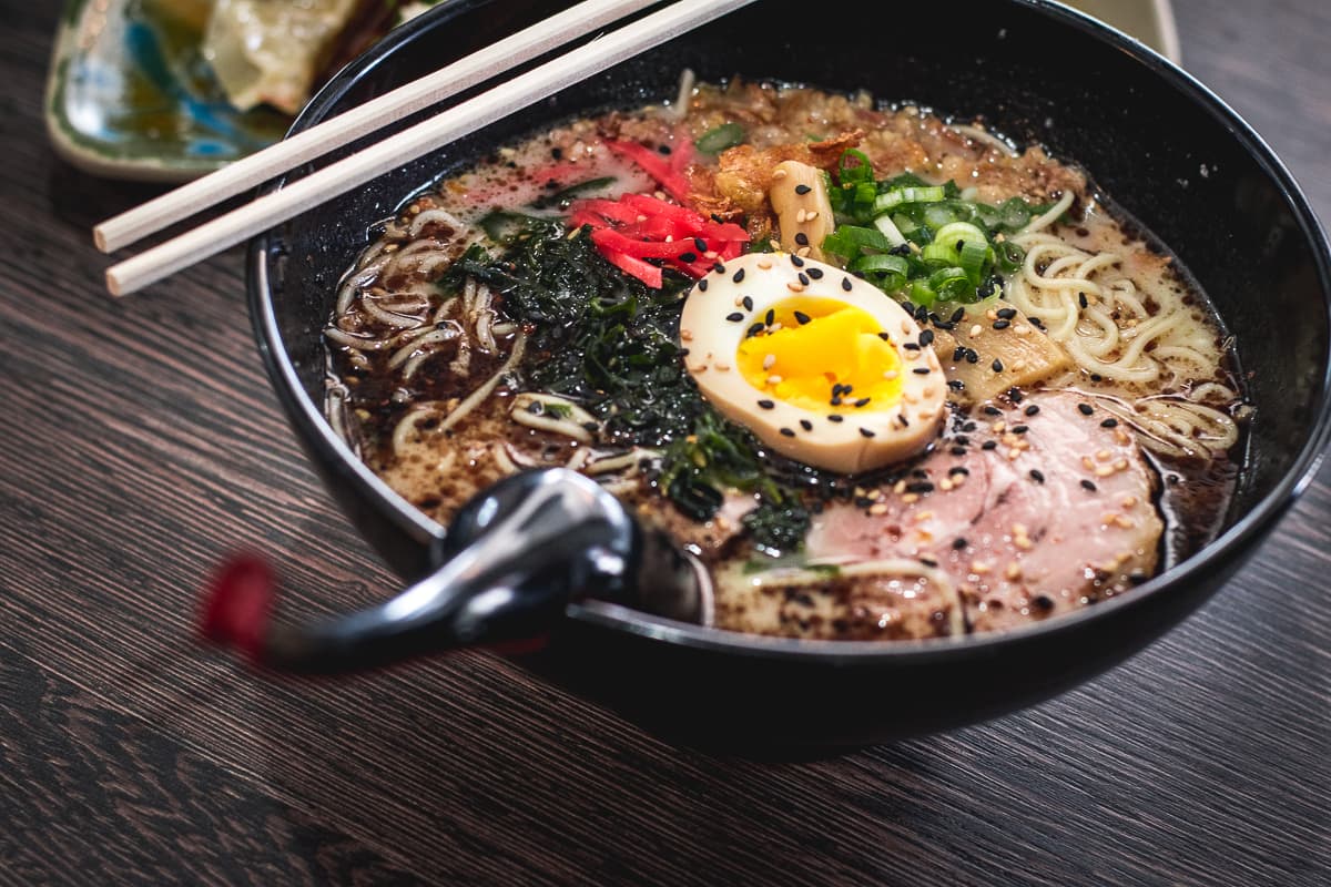 Black Roasted Garlic Tonkotsu Ramen at Raijin Ramen (Credit: Jackie Tran)