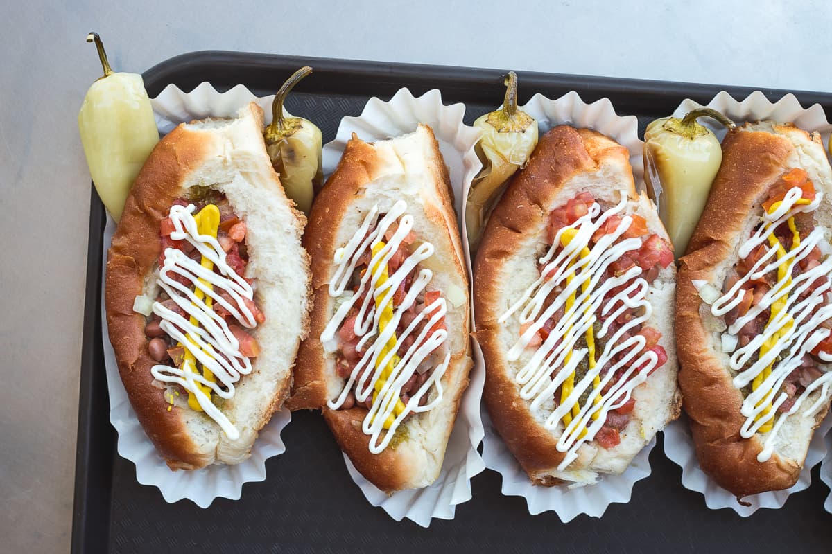 Sonoran hot dogs at El Guero Canelo