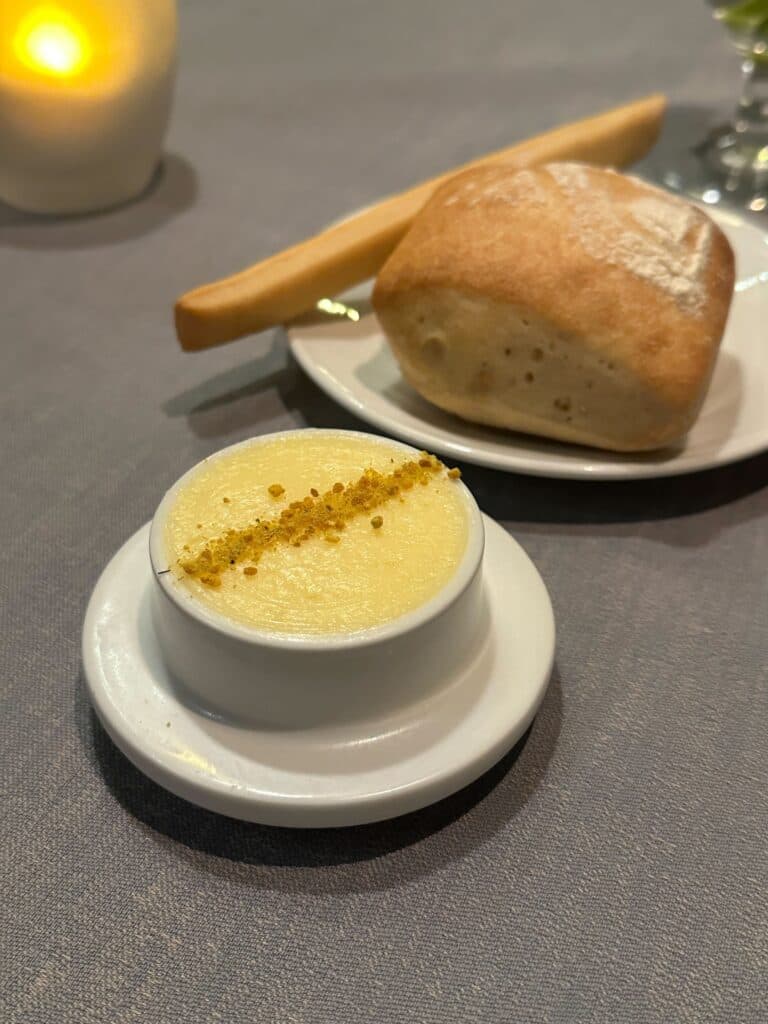 The house-cultured honey butter at PY Steakhouse (Photo by Shane Reiser)