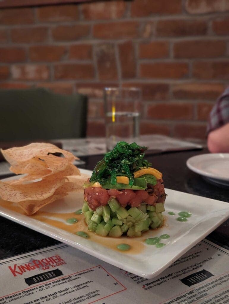 a plate of food on a table
