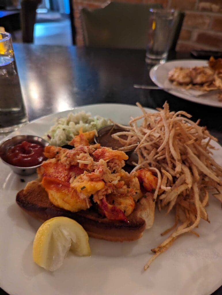 a plate of food on a table