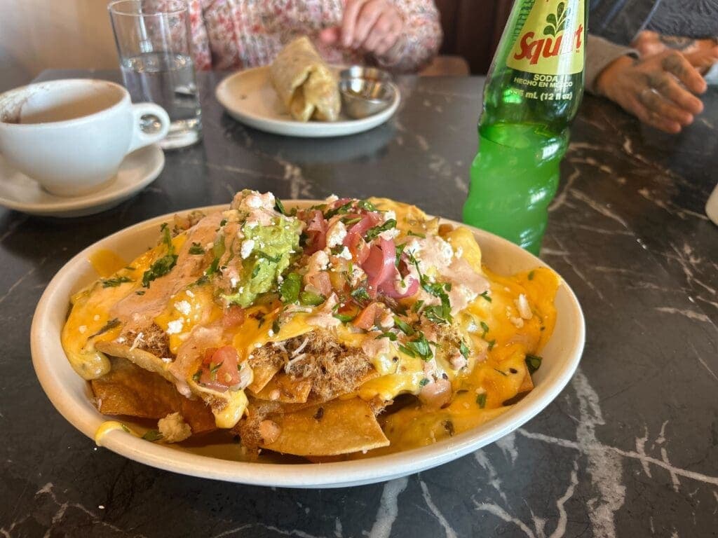 a plate of food on a table