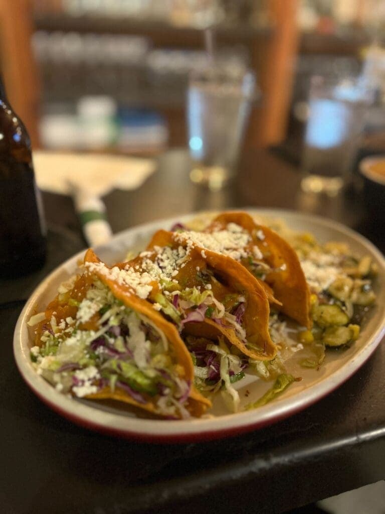 a close up of a plate of food on a table