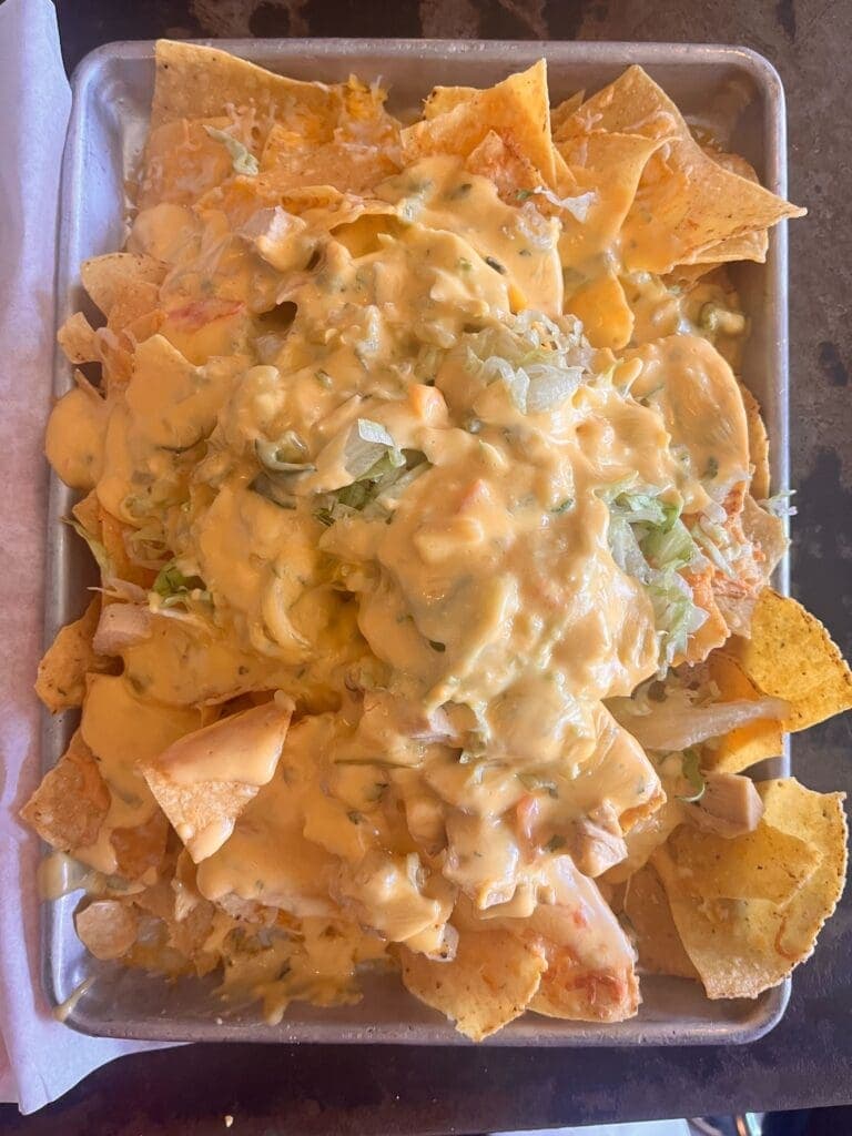 a close up of food