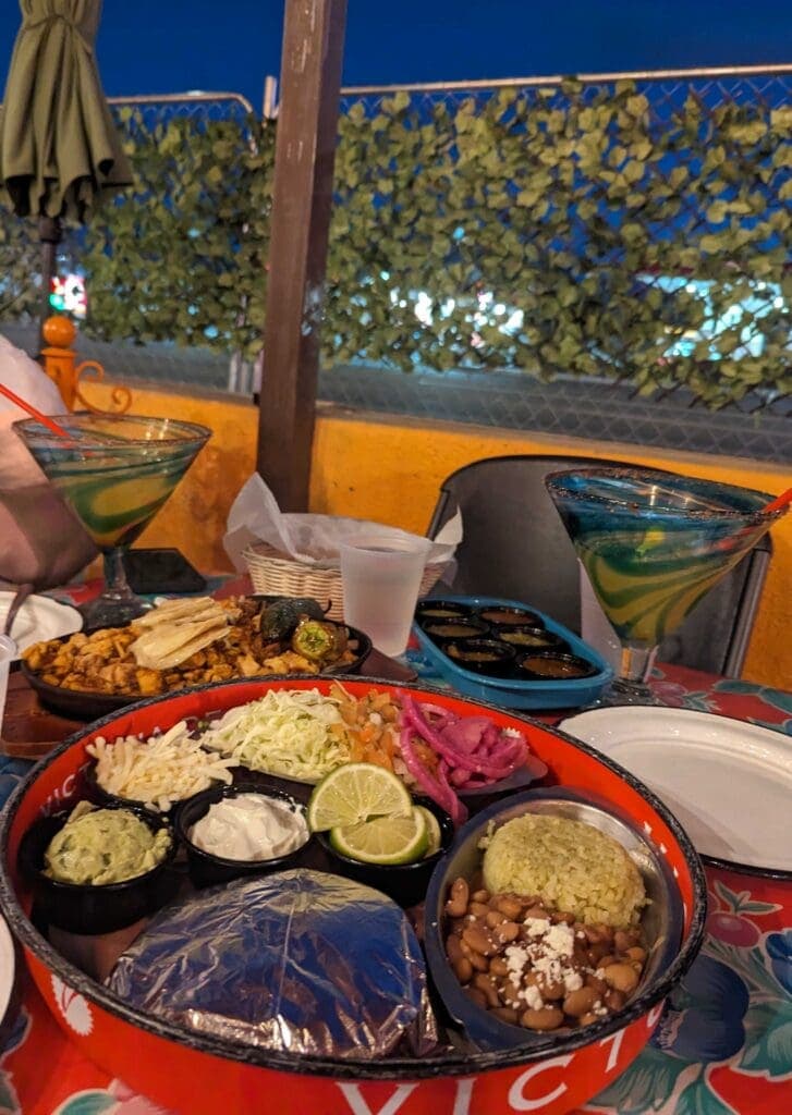 a bowl of food on a table