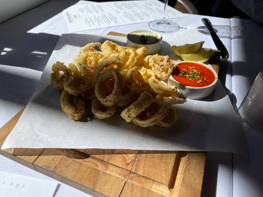 a plate of food on a table