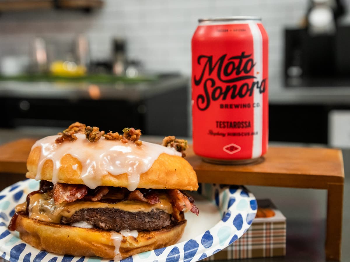 WTF... Are You Nuts? sandwich at Donut Bar (Photo by Isaac Stockton)