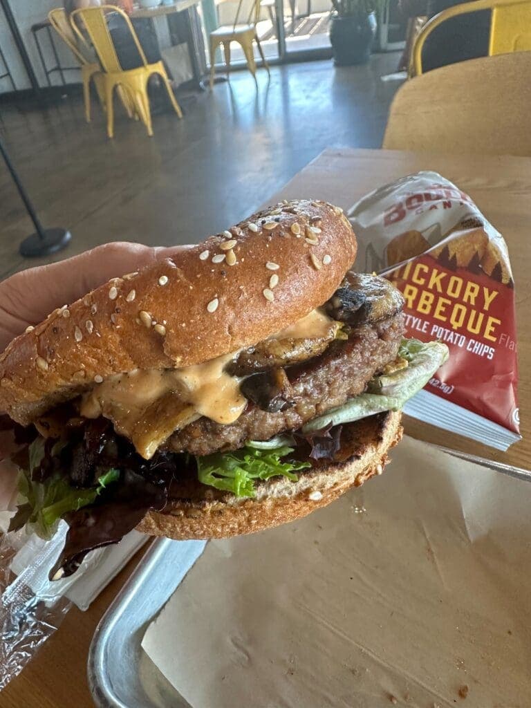 a sandwich sitting on top of a table