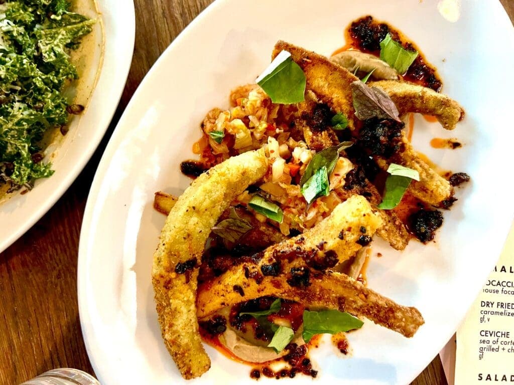 a plate of food on a table