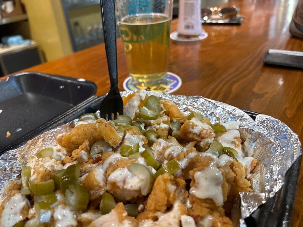 a plate of food on a table