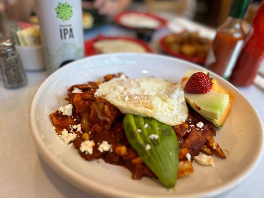 a plate of food on a table