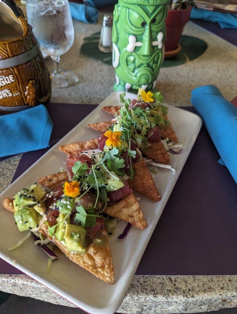 a plate of food on a table
