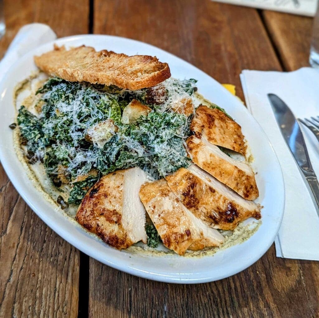 a plate of food on a table