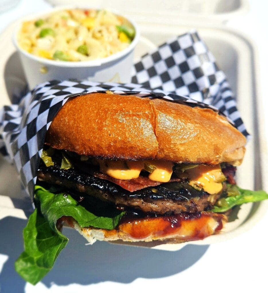 a close up of a sandwich on a plate