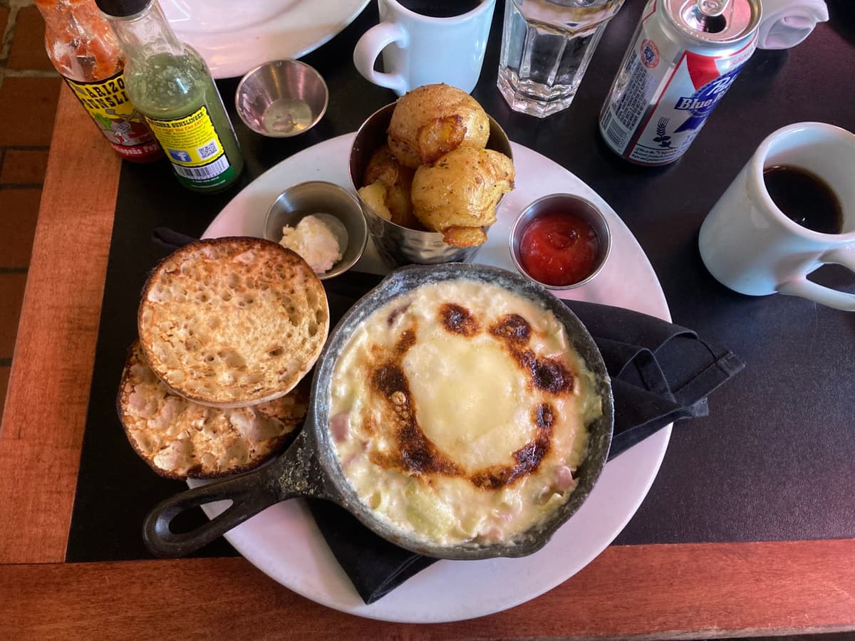 Cast Iron Baked Eggs at Cup Cafe (Photo by Matt Sterner)