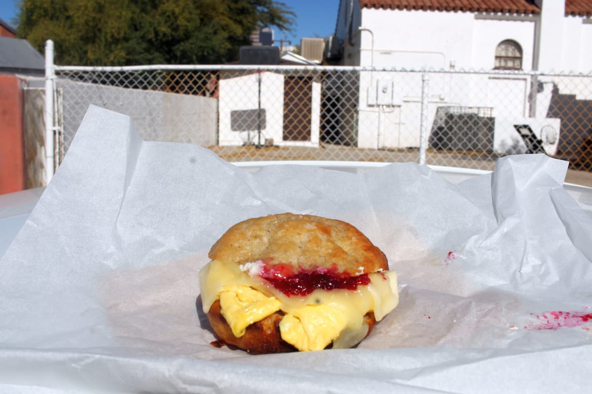 Breakfast Sandwich from Holy Focaccia (Photo by Mark Whittaker)