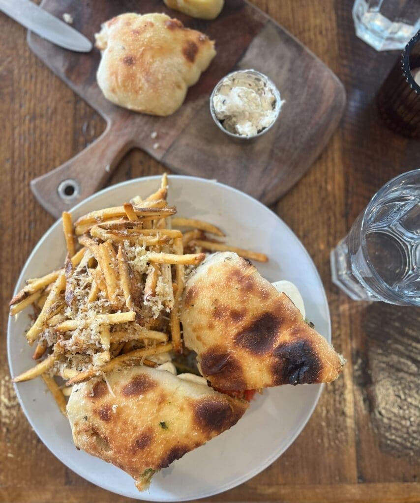 a plate of food on a table