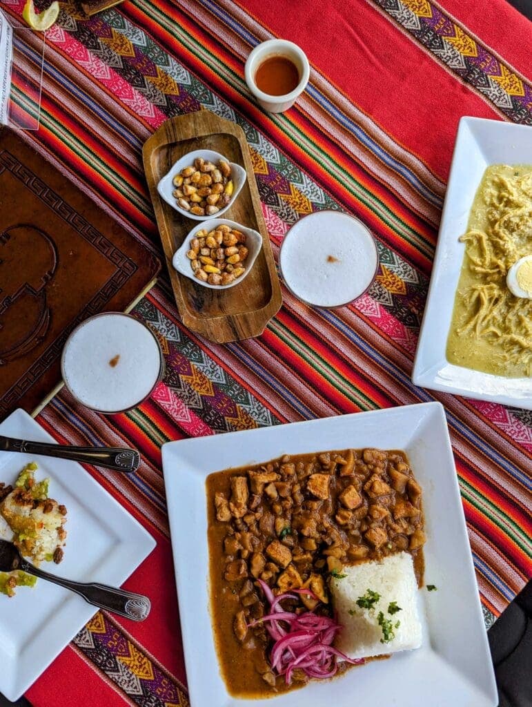 a plate of food on a table