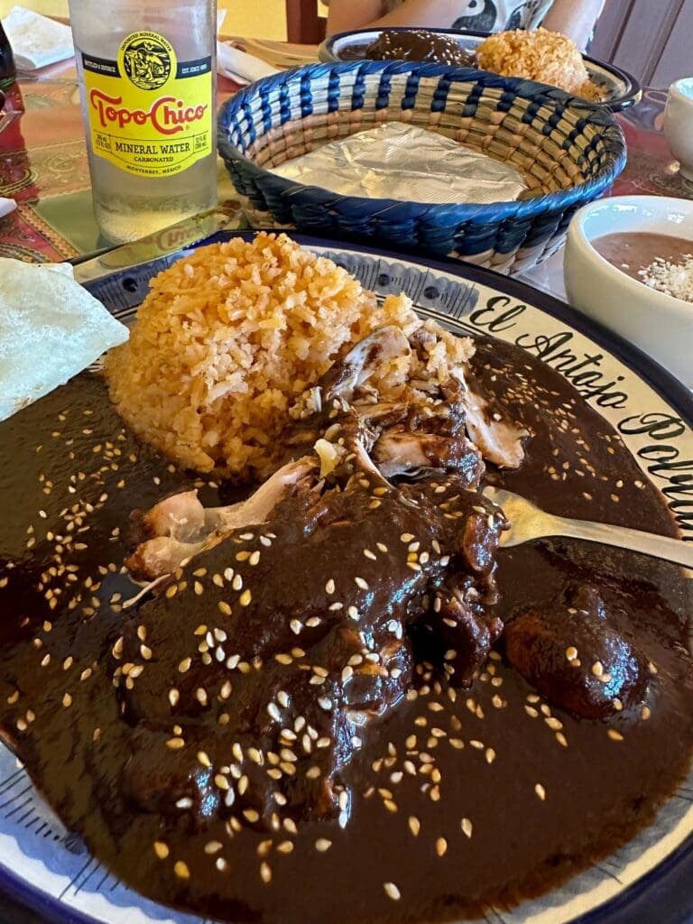a close up of a plate of food on a table