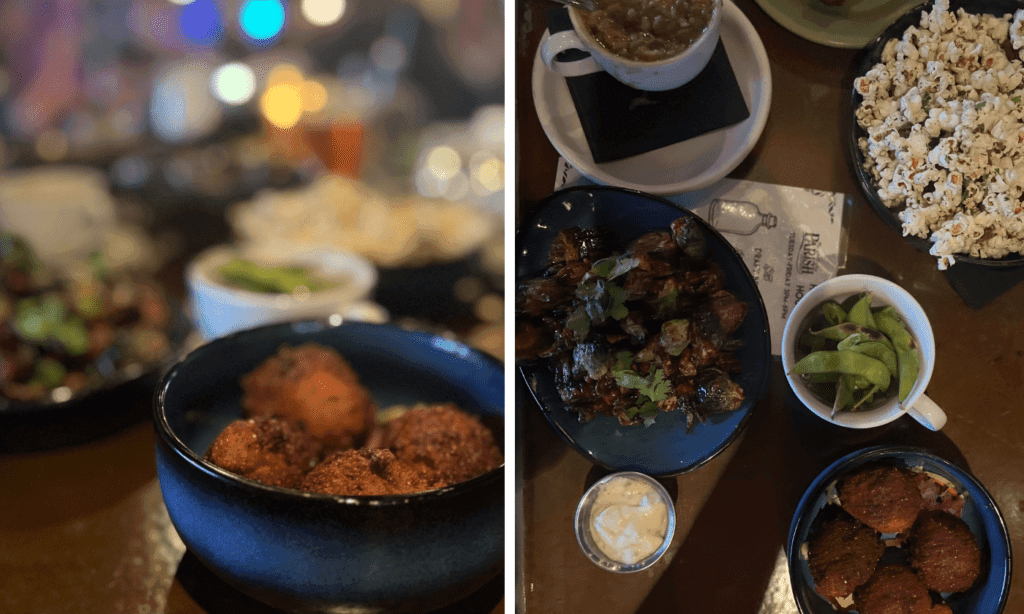 a bowl of food on a table