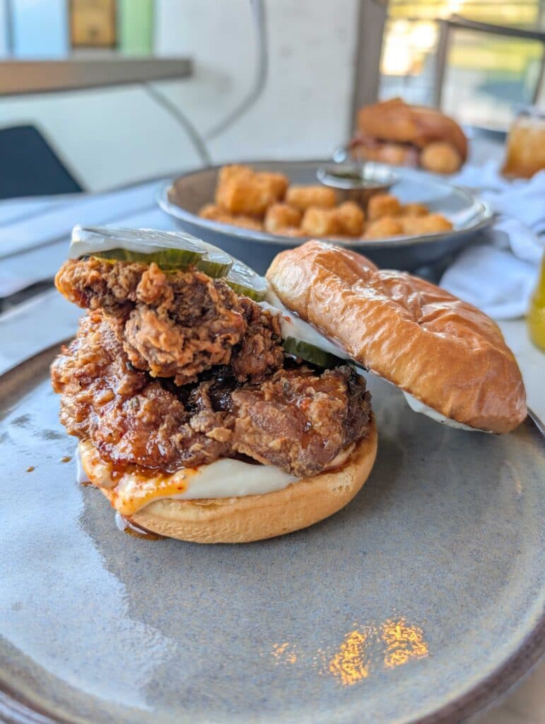 Hot Honey Fried Chicken Sandwich at Forbes Meat Company (Photo by Addie Ibarra)