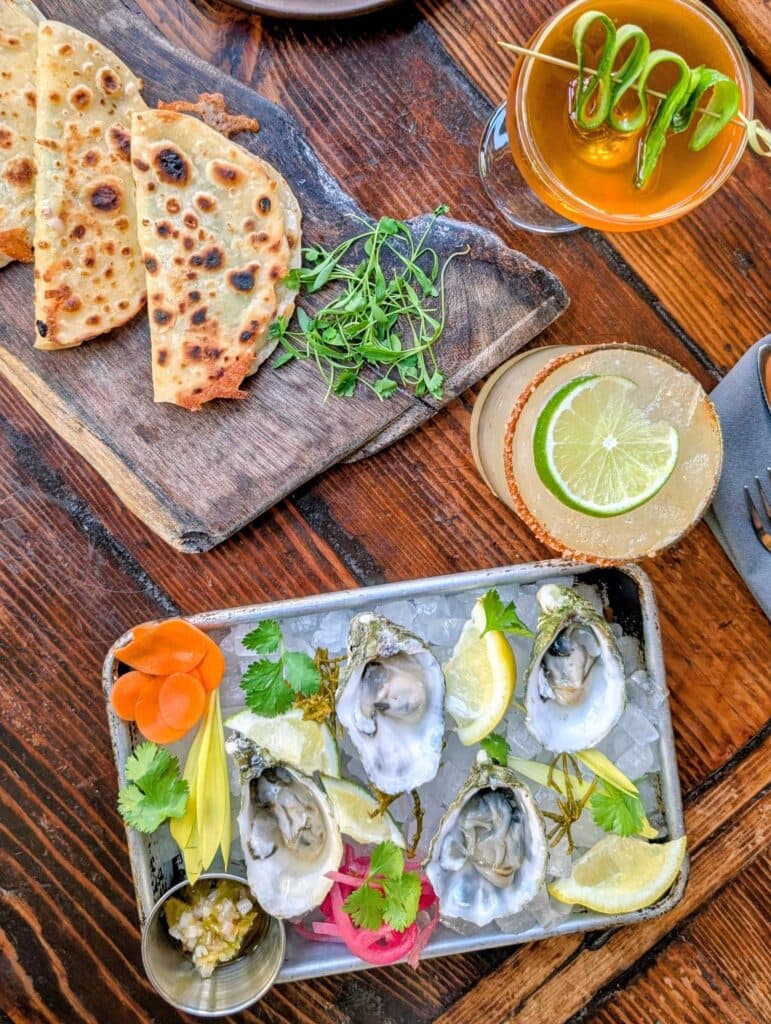 Quesadillas and Oysters