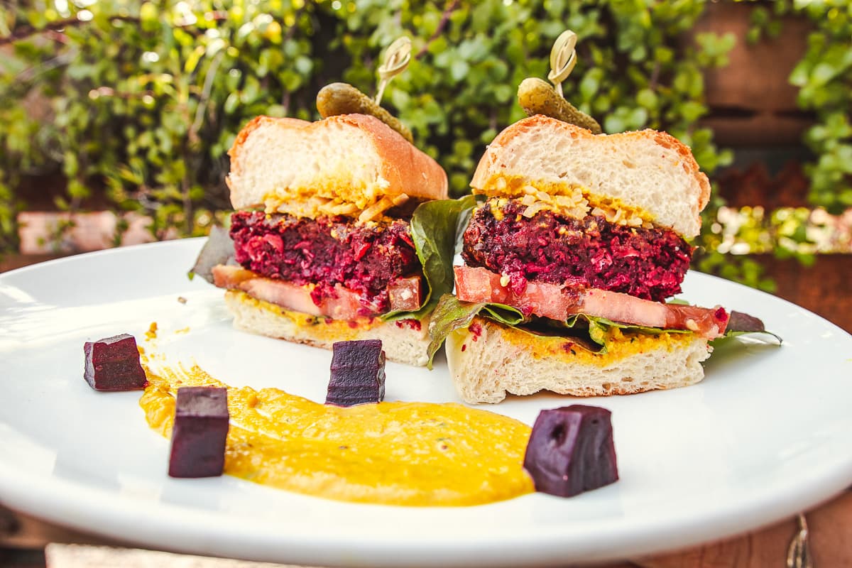 Vegan Burger at Ermanos Craft Beer & Wine Bar (Credit: Jackie Tran)