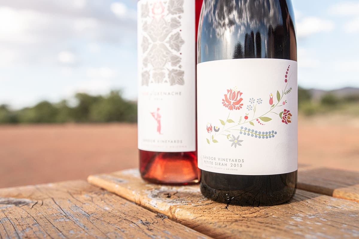 Petite Sirah and Rose of Grenache from Sandor Vineyards