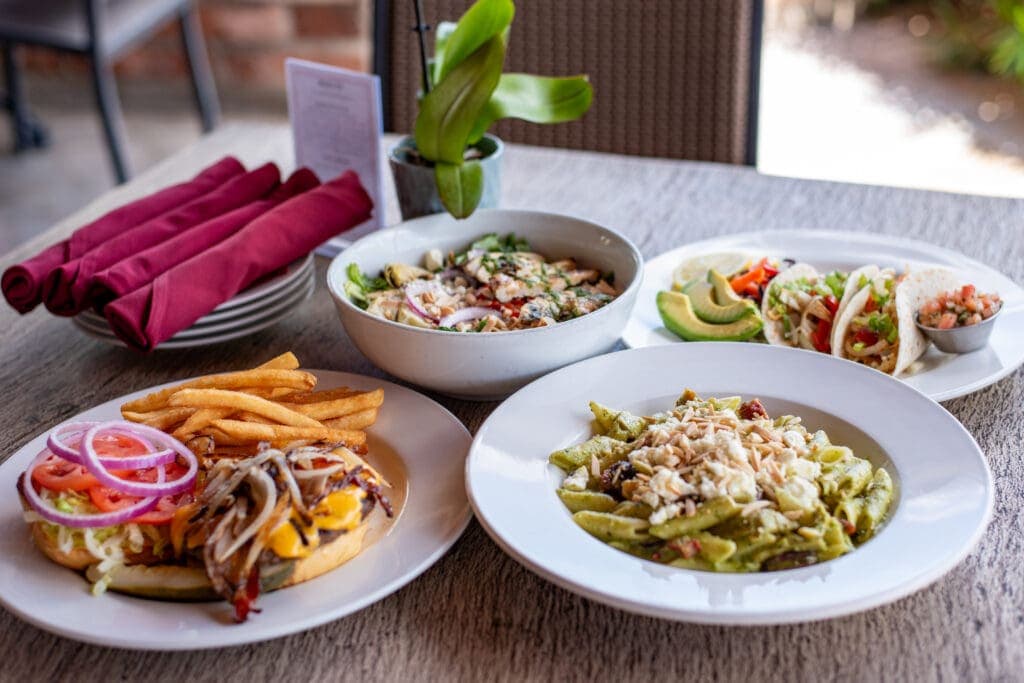 a plate of food on a table