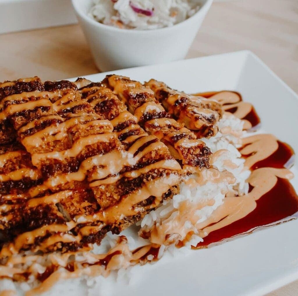 a plate of food on a table