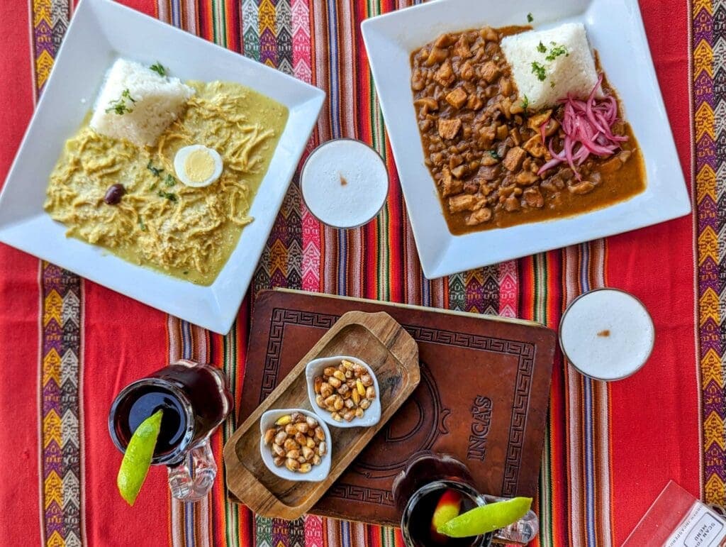 a plate of food on a table