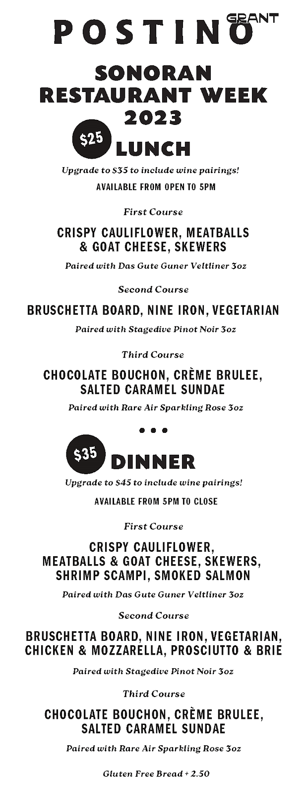 Thoughtfully curated Postino menu at Sonoran restaurant week