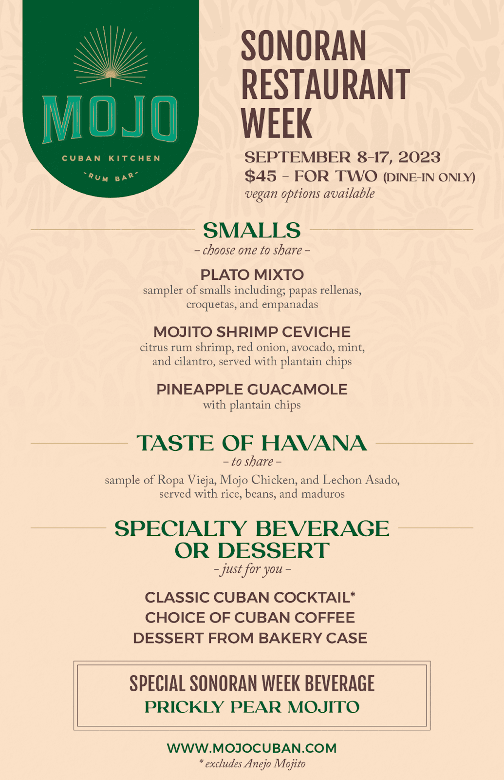 Thoughtfully curated prix-fixe menu at Sonoran restaurant week