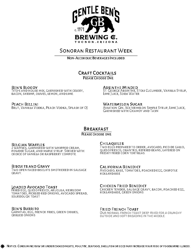 Thoughtfully curated Gentle Ben's menu at Sonoran restaurant week