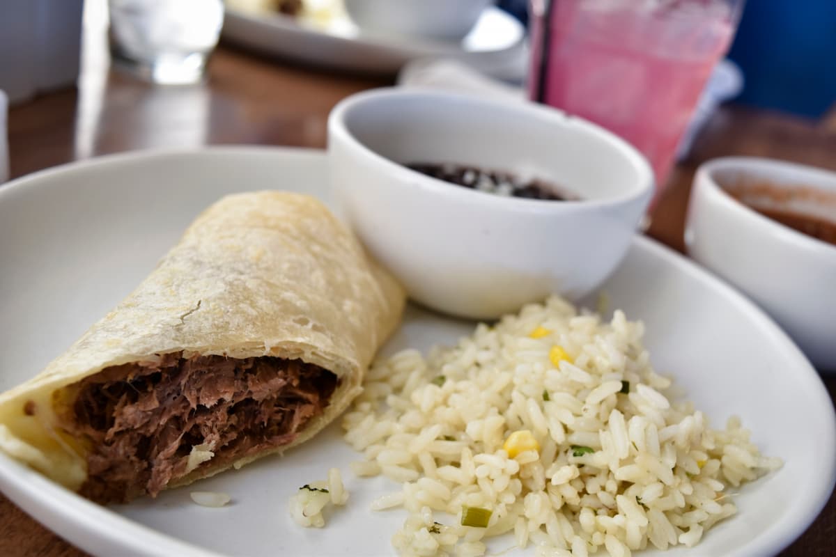 Blanco Tacos + Tequila braised short rib burrito