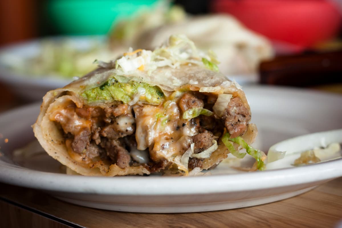 Campechano burro at Crossroads Restaurant