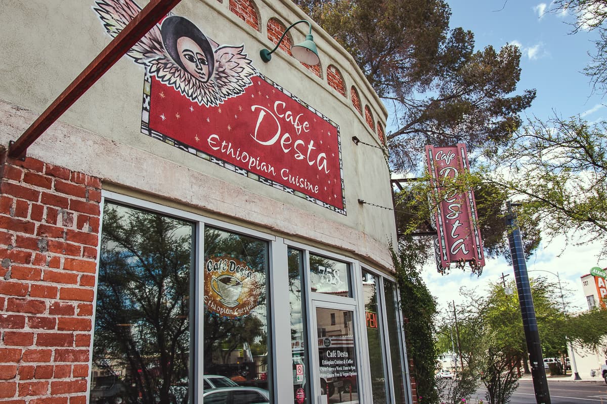 Facade at Cafe Desta (Credit: Jackie Tran)