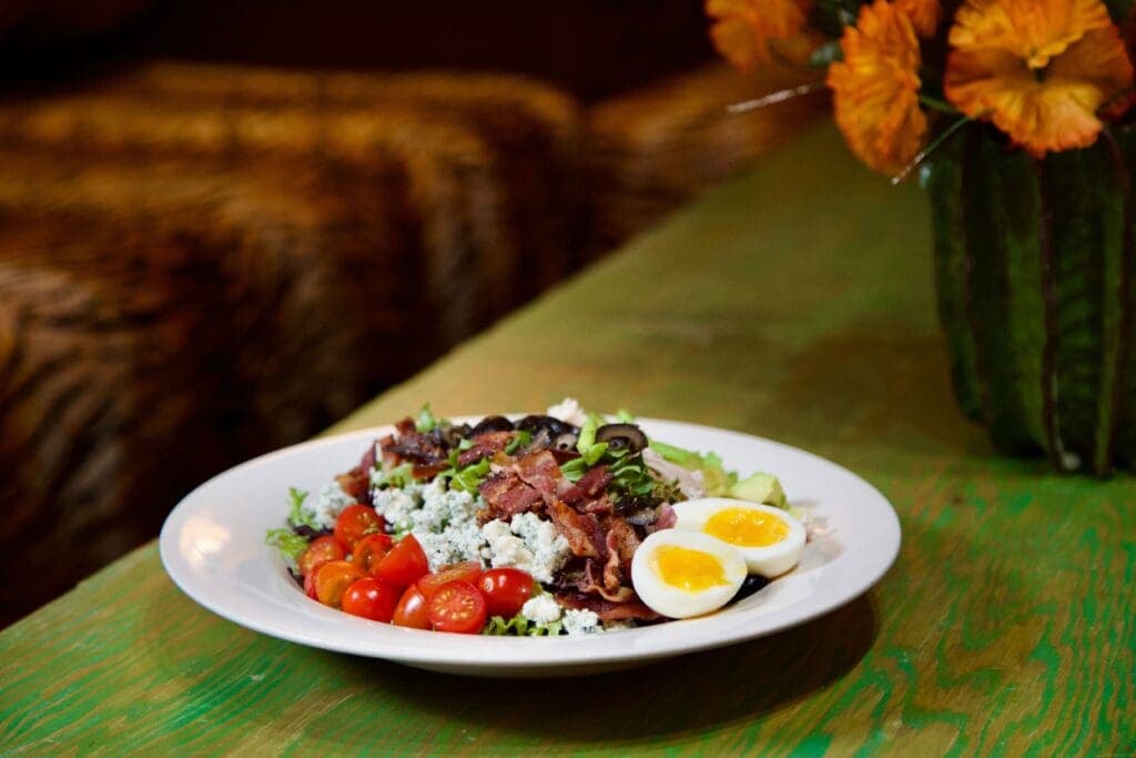 a plate of food on a table