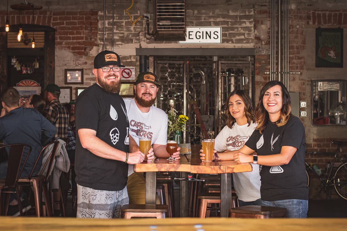 Ty, Tad, Dulce, and Elyse Hammett of Caps & Corks (Credit: Jackie Tran)