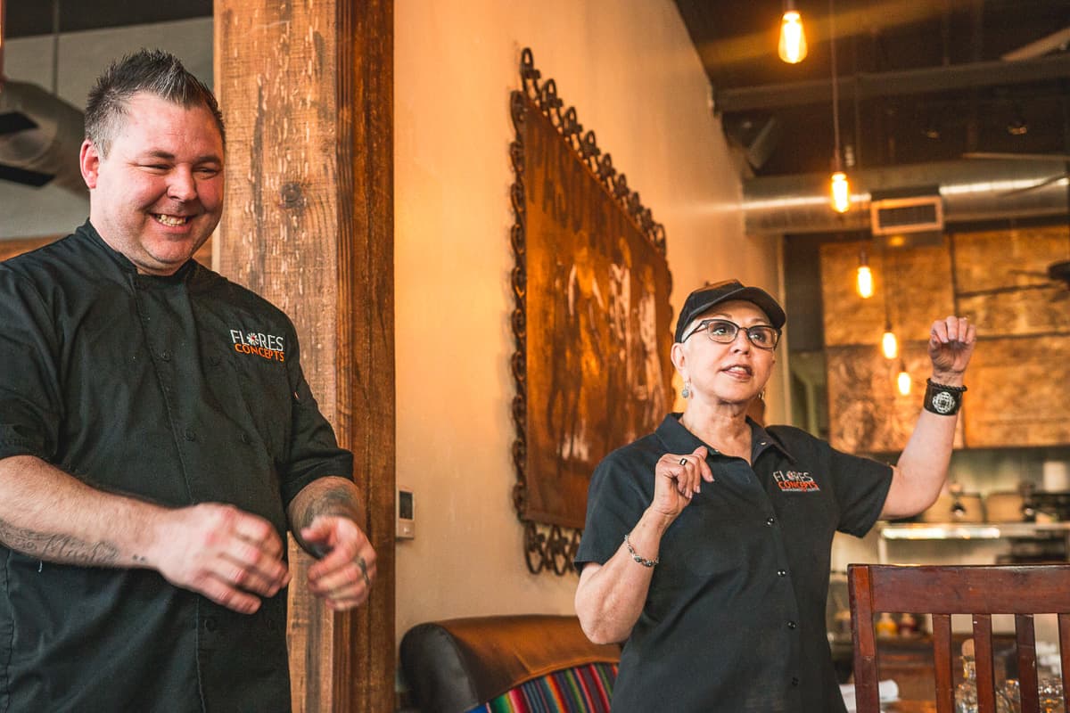 Gary Hickey and Carlotta Flores at Charro Steak (Credit: Jackie Tran)
