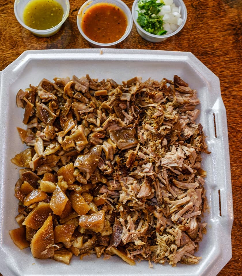 Half pound de Carnitas at Carnitas La Yoca
