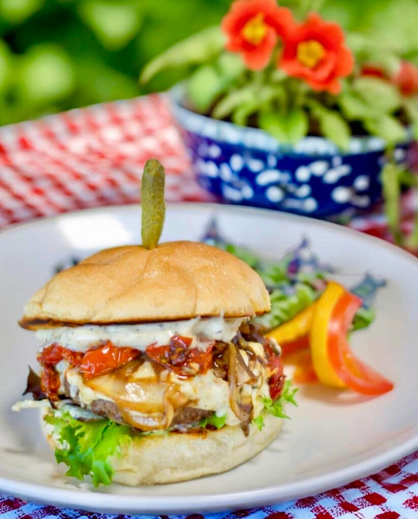 Red White and Bleu Burger (Photo courtesy of Ghini's French Caffe)