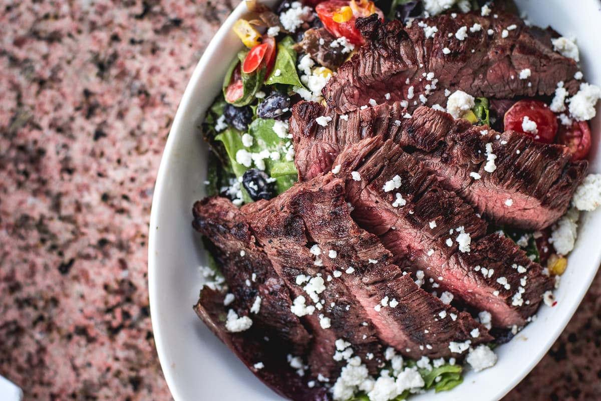 Half-portion of the Steak Salad at Harvest Oro Valley (Credit: Jackie Tran)