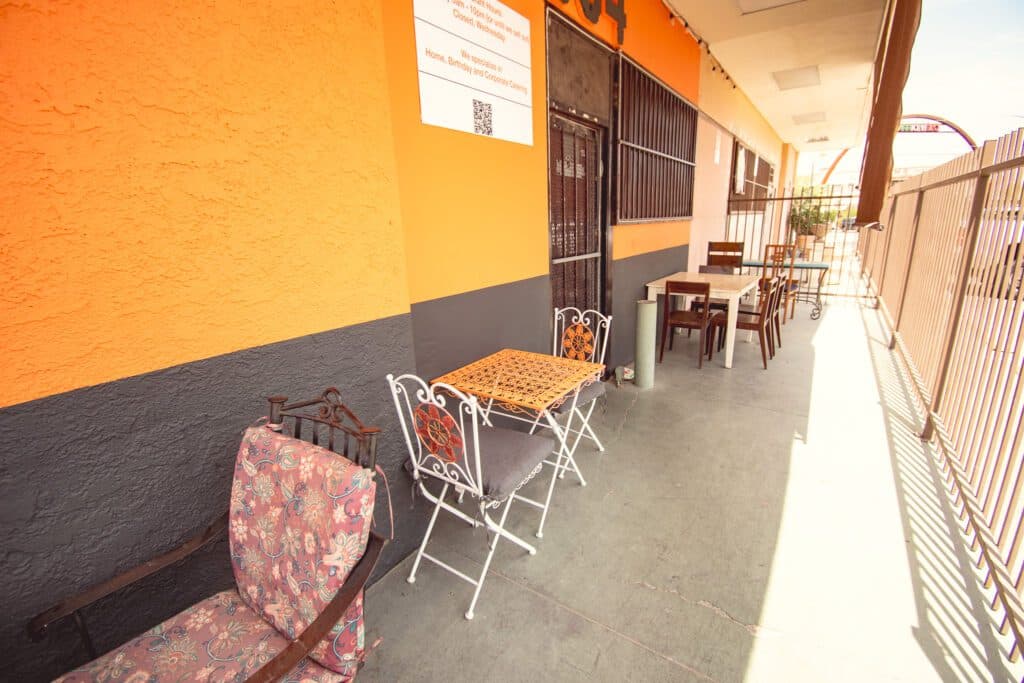 Front patio at Chef Brian's Comfort Kitchen (Photo by Jackie Tran)