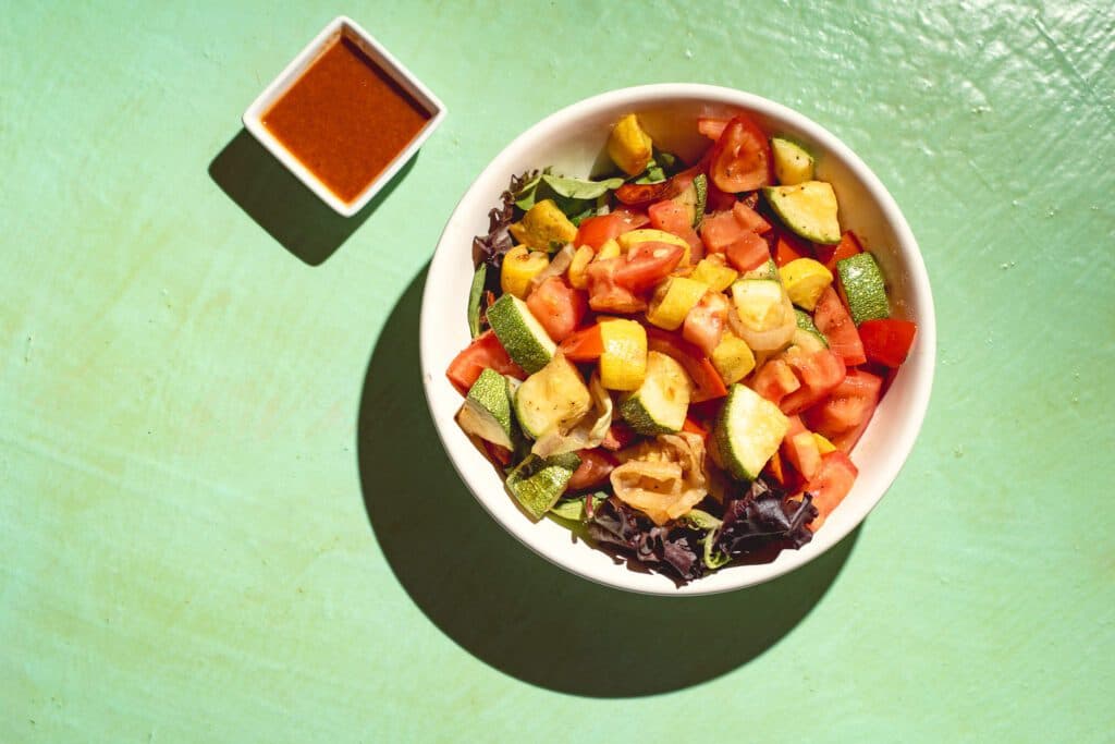The Community Chopped Seasonal Veggie Salad at Chef Brian's Comfort Kitchen (Photo by Jackie Tran)