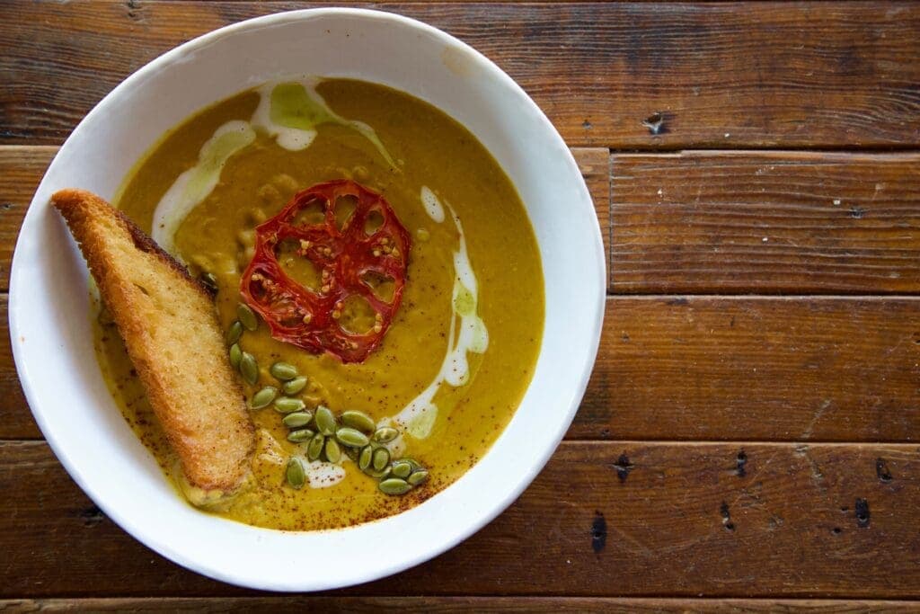 a bowl of food on a plate