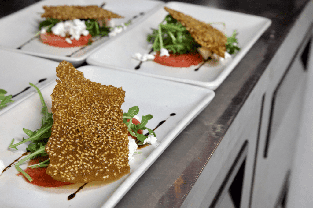 a plate of food on a table